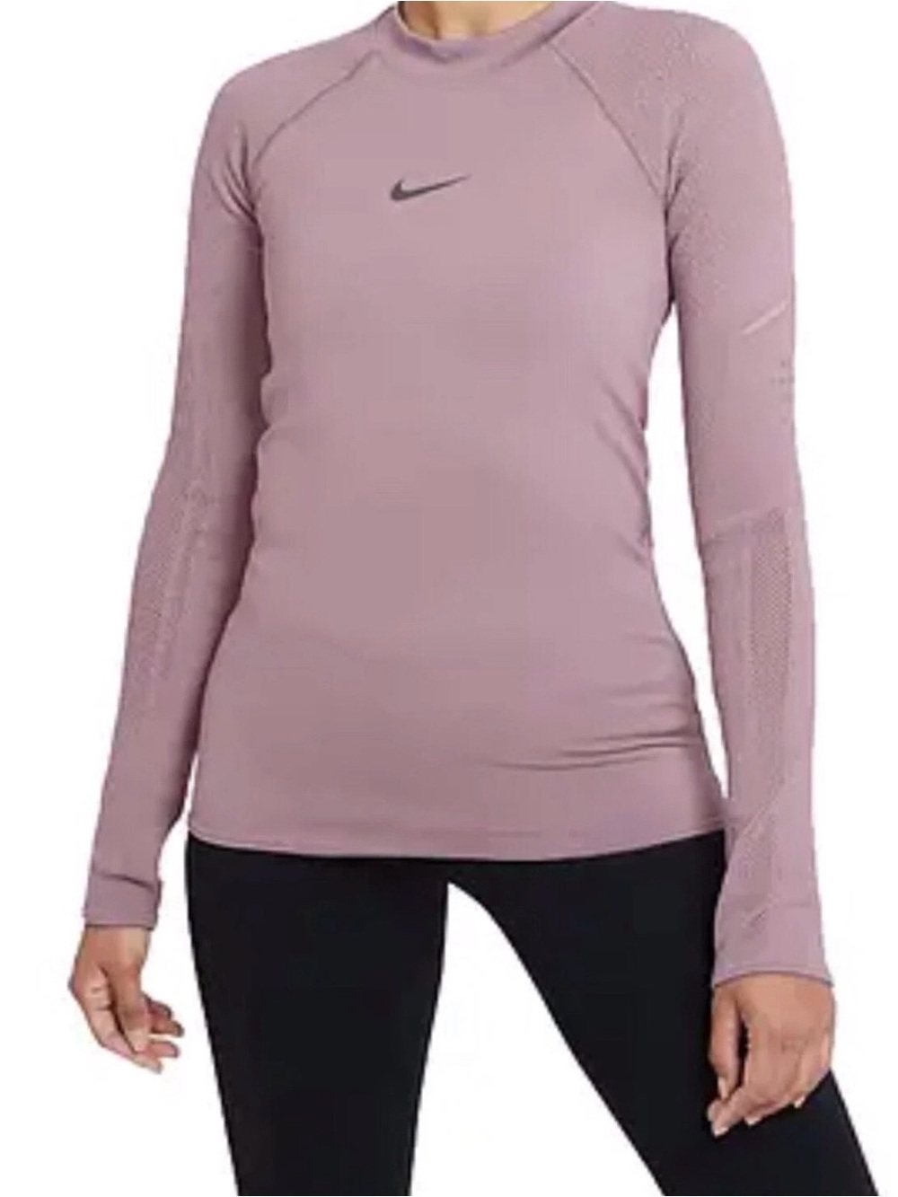 Nike Women's Long-Sleeve Performance Top - Mauve Pink